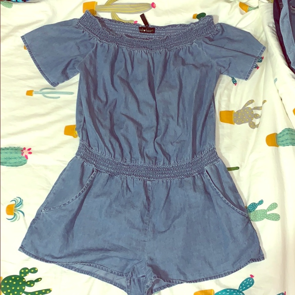 Denim Romper
